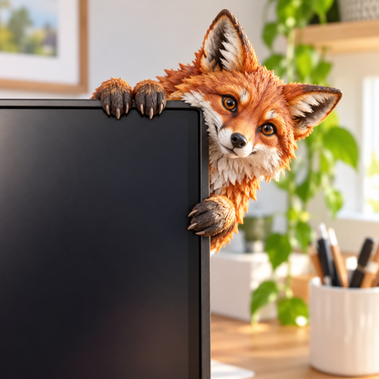 🐾 Peek-A-Boo Monitor Buddies™ – Cute Animal Screen Corner Decor