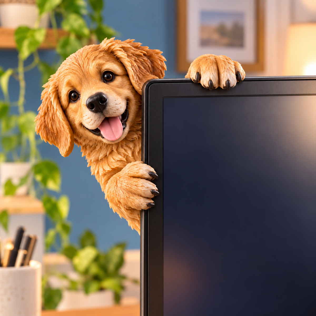 🐾 Peek-A-Boo Monitor Buddies™ – Cute Animal Screen Corner Decor