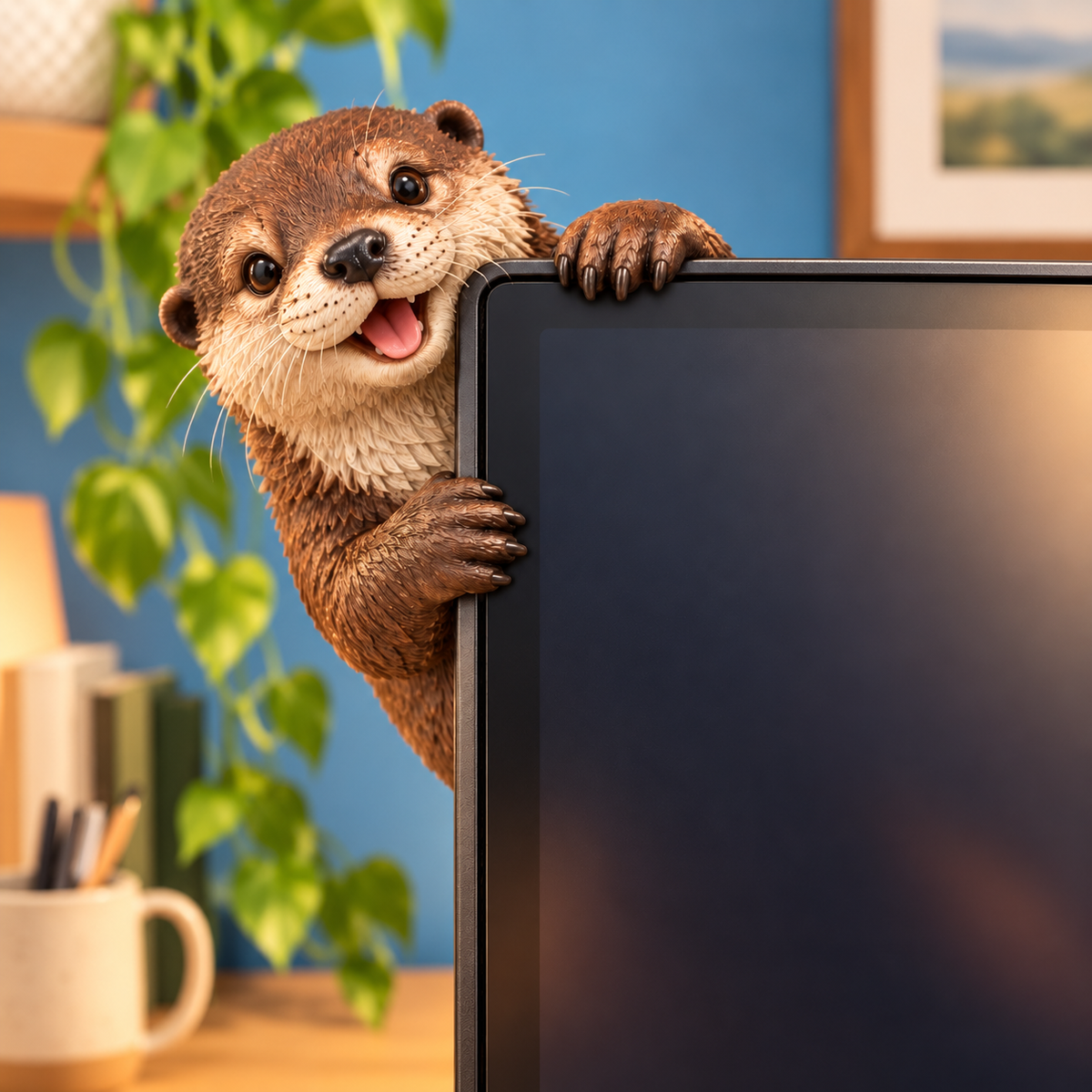 🐾 Peek-A-Boo Monitor Buddies™ – Cute Animal Screen Corner Decor