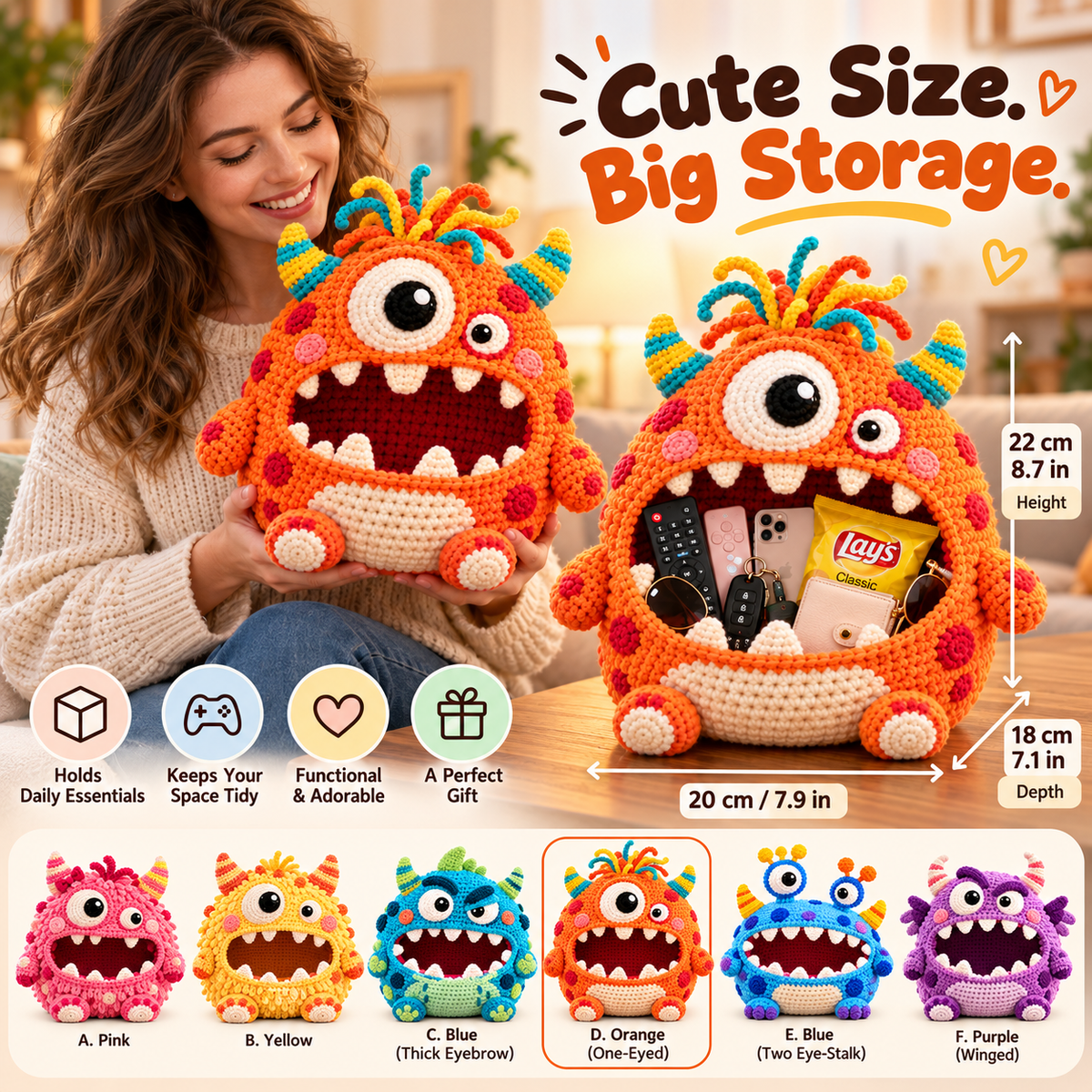 Clutter Munchers size and capacity