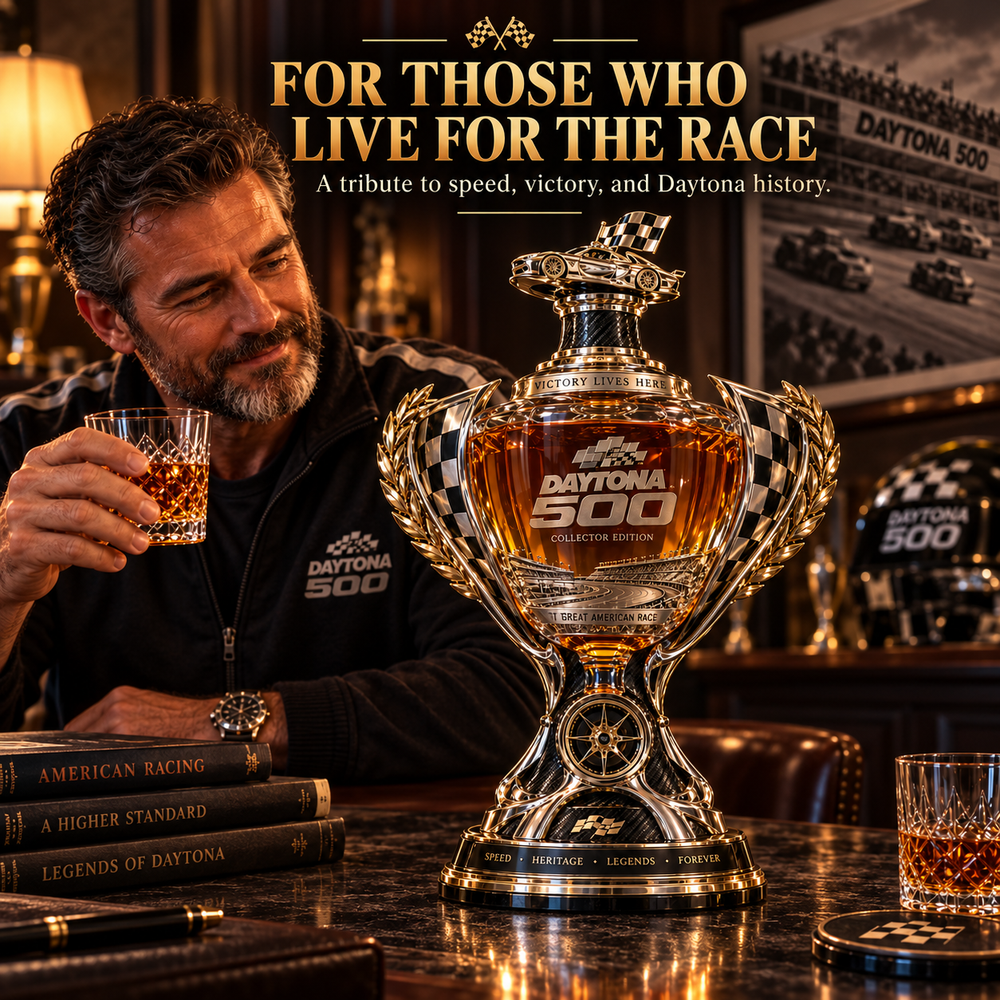 Racing fan enjoying the decanter