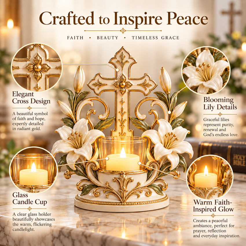 Light of Faith™ – Sacred Christian Candle Holder ✝️🕯️