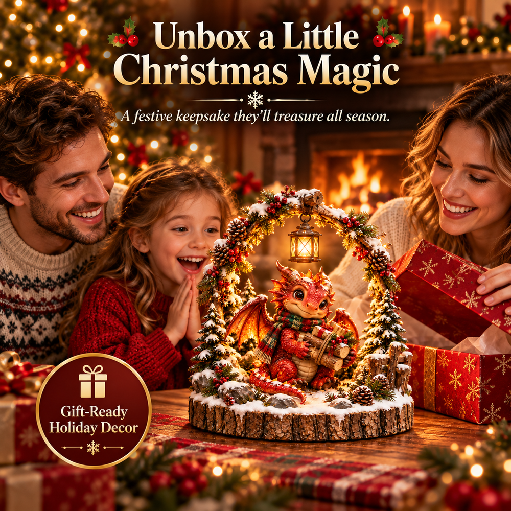 Fantasy Christmas dragon decoration