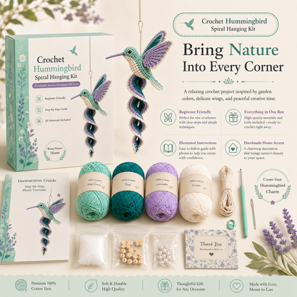 🧶 DIY Crochet Garden Friends Spiral Hanging Kit 🌿