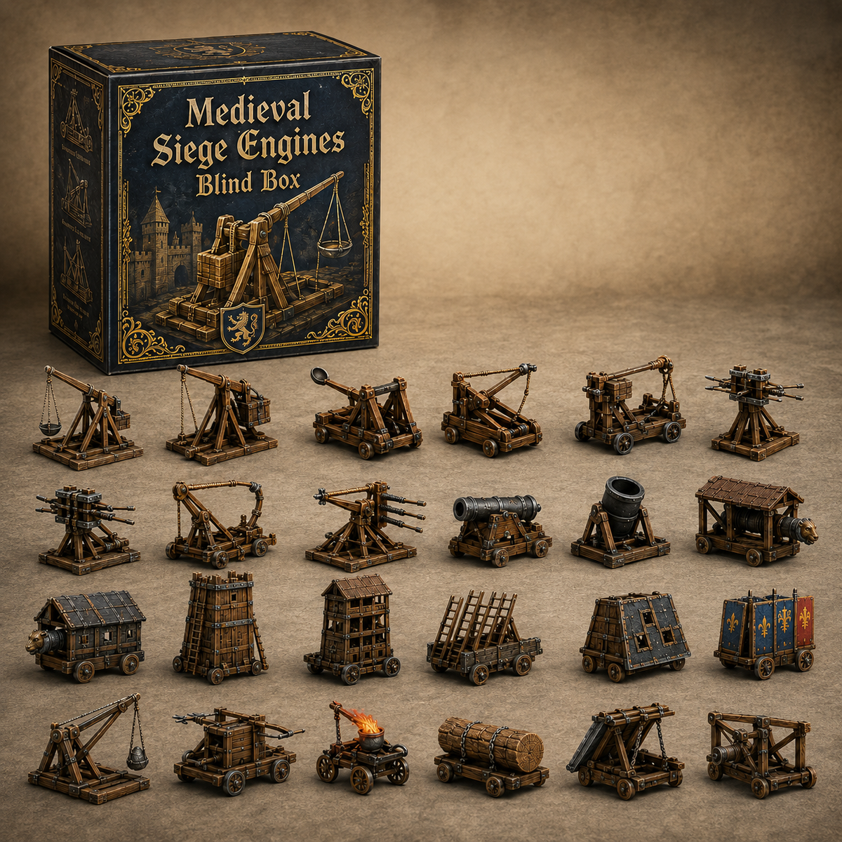 Medieval Siege Engines Blind Box – 24 Unique War Machines 🏰⚔️