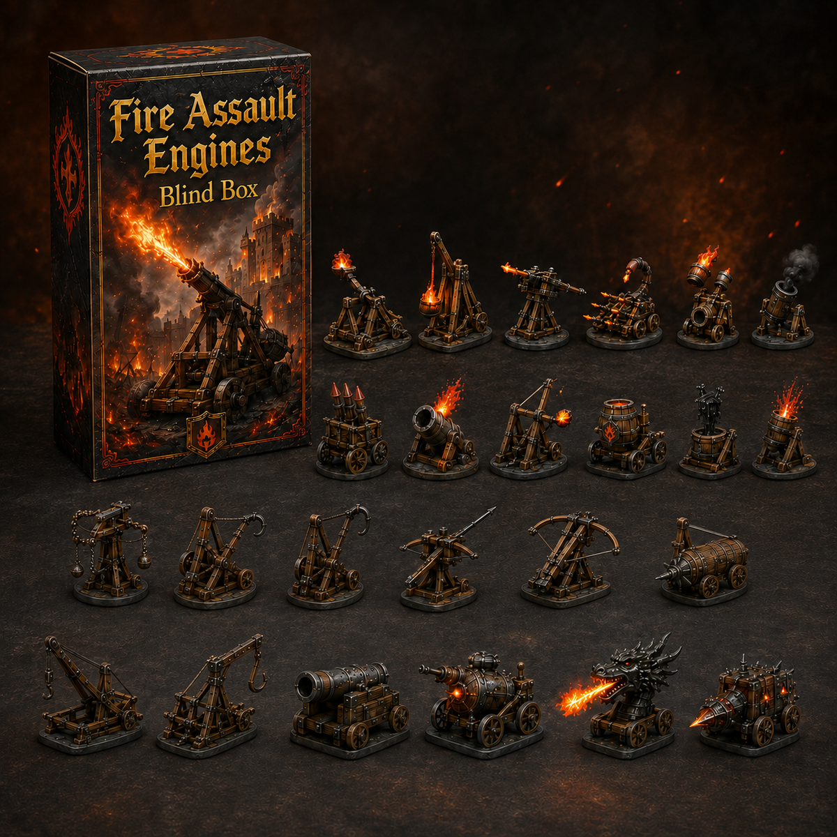 Medieval Siege Engines Blind Box – 24 Unique War Machines 🏰⚔️
