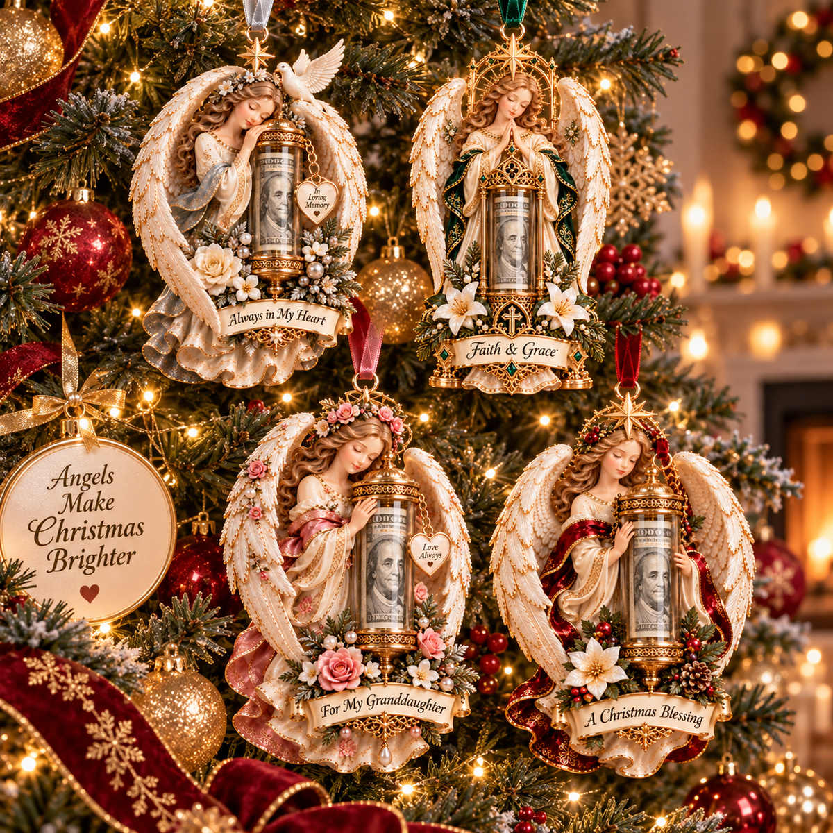 👼 The Christmas Blessing Scroll™ — Angel Cash Gift & Keepsake Ornament