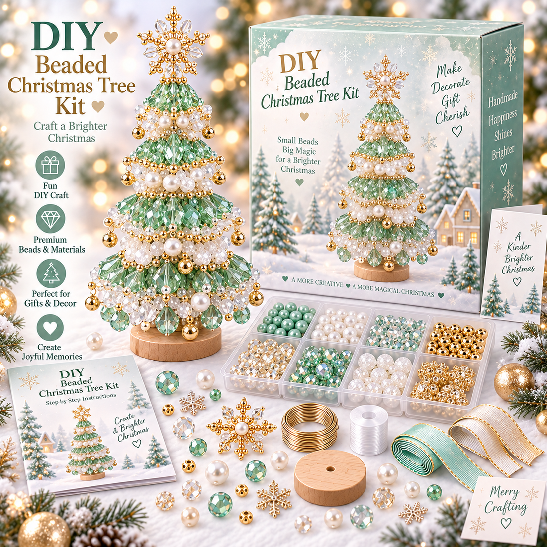 DIY beaded Christmas craft