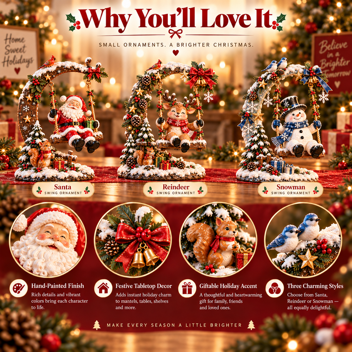 ✨ NEW Original Christmas Swing – A Magical Holiday Figurine Collection