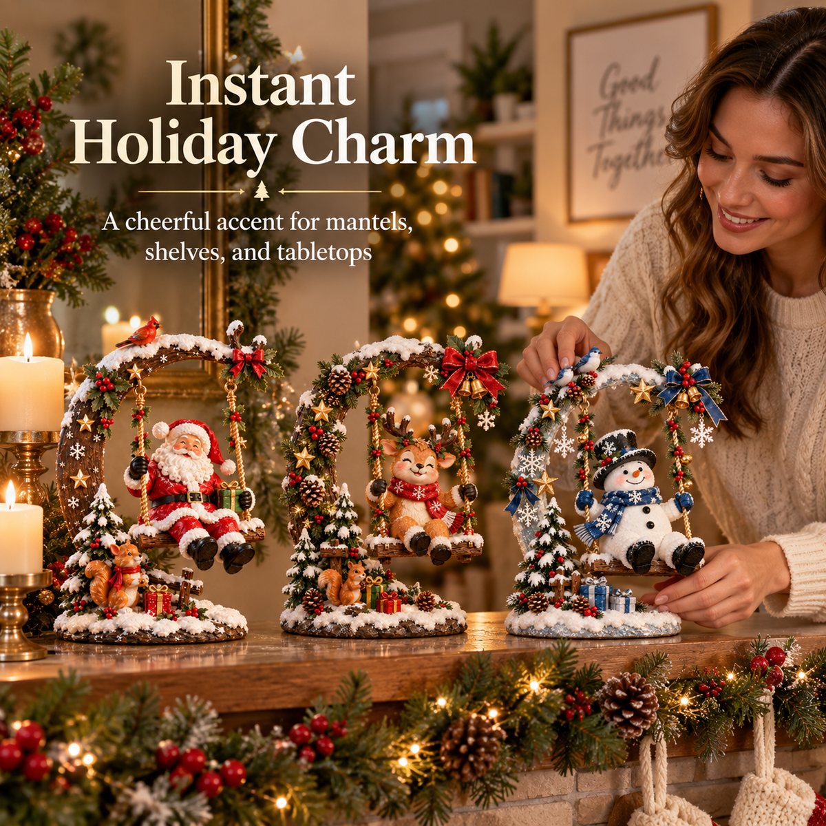 ✨ NEW Original Christmas Swing – A Magical Holiday Figurine Collection