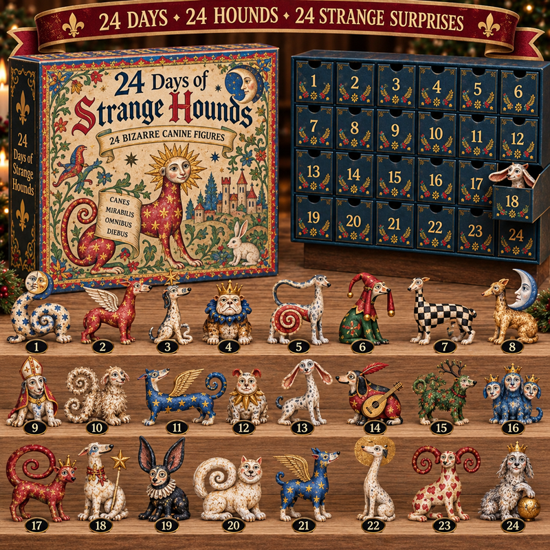 🐕🏰 24 Days of Curious Medieval Dogs – 24-Piece Mystery Collection