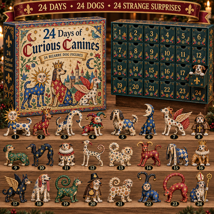🐕🏰 24 Days of Curious Medieval Dogs – 24-Piece Mystery Collection