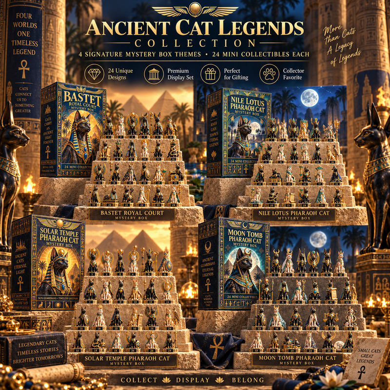 ✨ Ancient Egypt Cat Legends™ – 24 Pharaoh Cat Mystery Collectibles