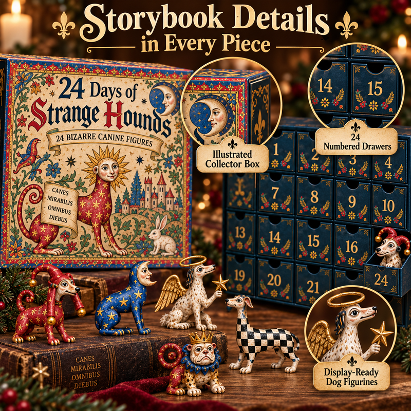 🐕🏰 24 Days of Curious Medieval Dogs – 24-Piece Mystery Collection