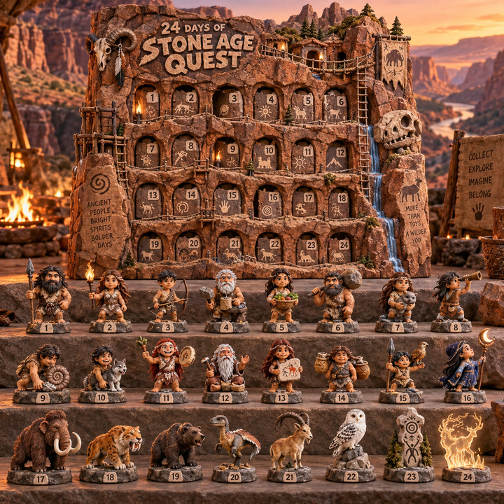 🔥 24 Days of Prehistoric Legends™ – Tribe & Creature Mystery Collectibles