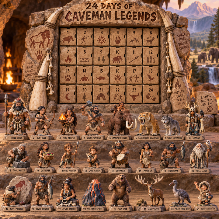 🔥 24 Days of Prehistoric Legends™ – Tribe & Creature Mystery Collectibles