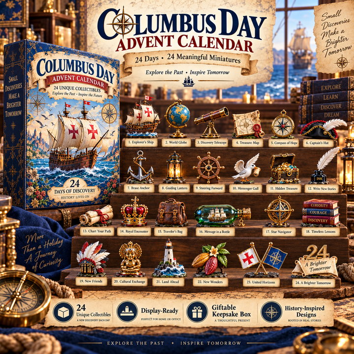US⛵ Columbus Day Commemorative Collection™ – 24-Day Holiday Countdown & Collectibles
