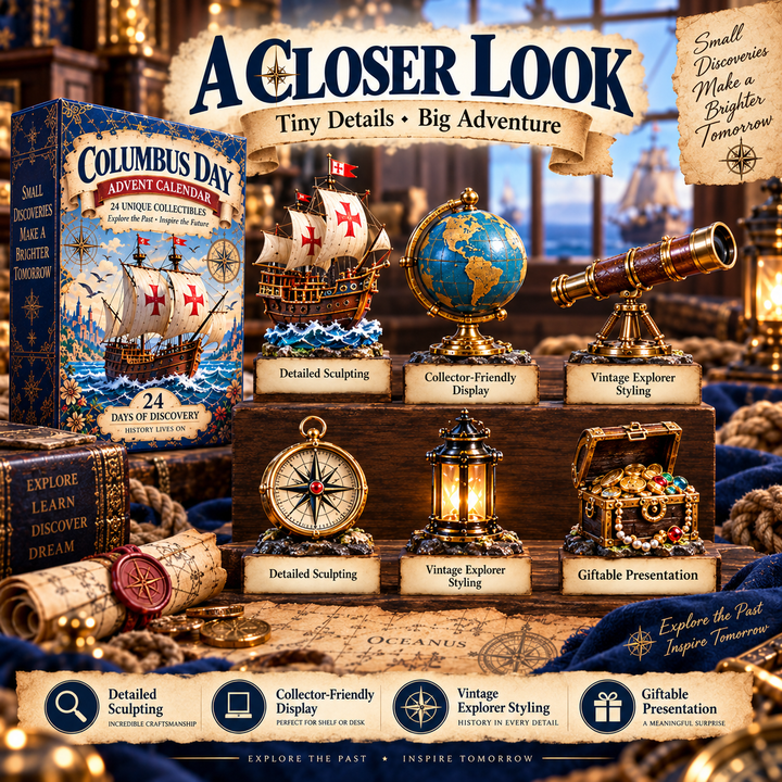 US⛵ Columbus Day Commemorative Collection™ – 24-Day Holiday Countdown & Collectibles