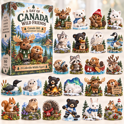 🍁 Canada 160 Wildlife Celebration™ – 24 Canadian Animal Collectibles
