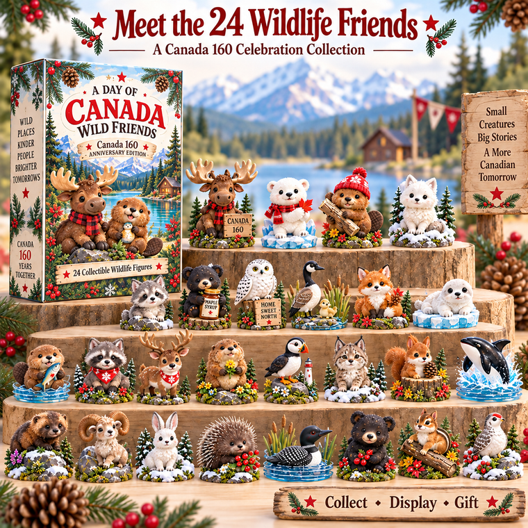🍁 Canada 160 Wildlife Celebration™ – 24 Canadian Animal Collectibles