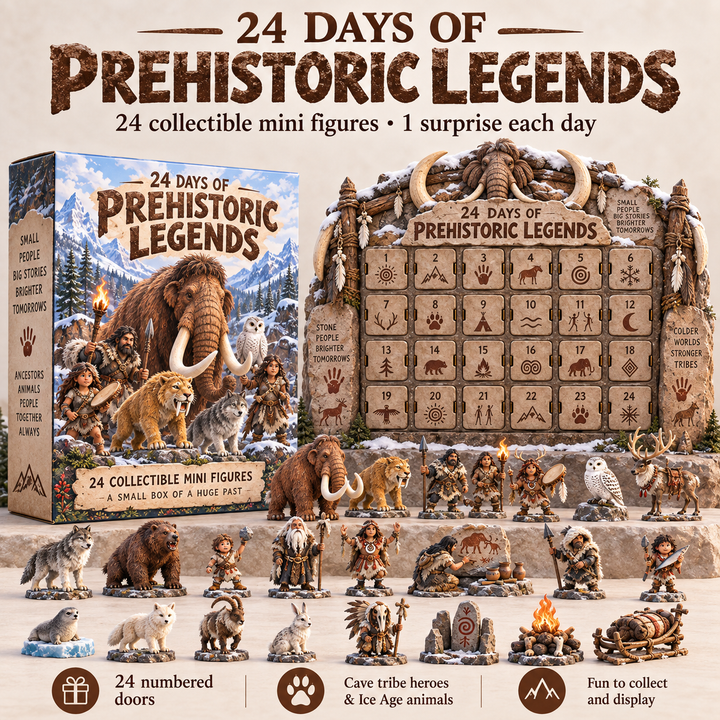 🔥 24 Days of Prehistoric Legends™ – Tribe & Creature Mystery Collectibles