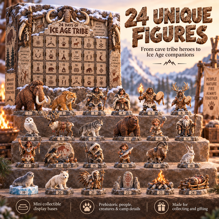 🔥 24 Days of Prehistoric Legends™ – Tribe & Creature Mystery Collectibles