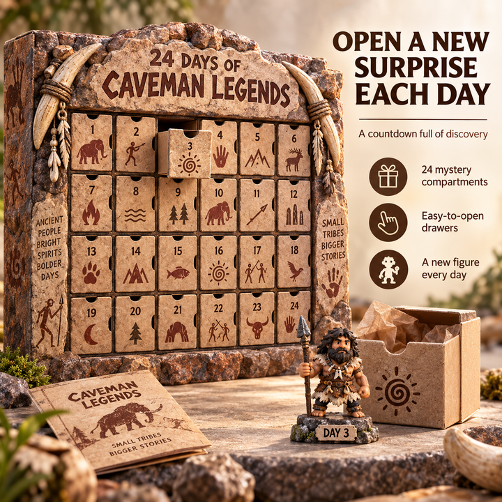 🔥 24 Days of Prehistoric Legends™ – Tribe & Creature Mystery Collectibles