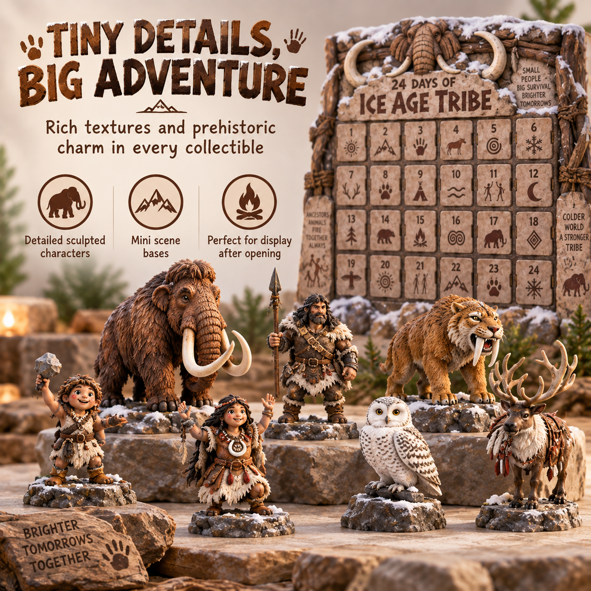 🔥 24 Days of Prehistoric Legends™ – Tribe & Creature Mystery Collectibles
