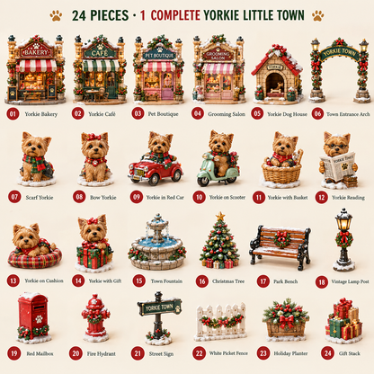 🎄 Build a Yorkie Little Town Advent Calendar – 24 Days to Create Your Own Mini Yorkshire Terrier Village