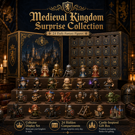 🏰 24 Days of Medieval Kingdom Advent Calendar – Knights, Dragons & Castle Collectibles 🐉⚔️