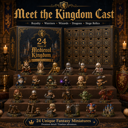 🏰 24 Days of Medieval Kingdom Advent Calendar – Knights, Dragons & Castle Collectibles 🐉⚔️