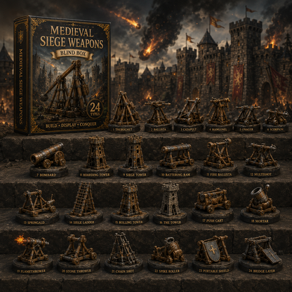 Medieval Siege Engines Blind Box – 24 Unique War Machines 🏰⚔️