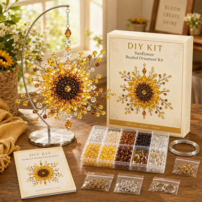 🔥Buy 3 Get 1 Free🎁DIY Crystal Beaded Suncatcher Kit – Handmade Ornament Gift for Craft Lovers 🎁