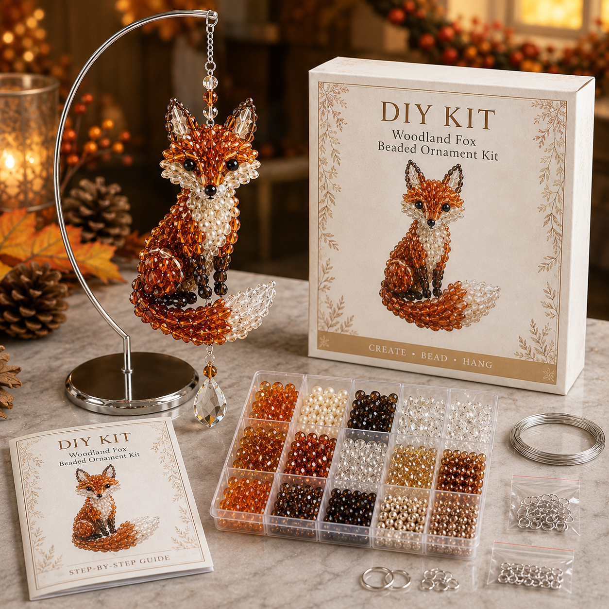 🔥Buy 3 Get 1 Free🎁DIY Crystal Beaded Suncatcher Kit – Handmade Ornament Gift for Craft Lovers 🎁