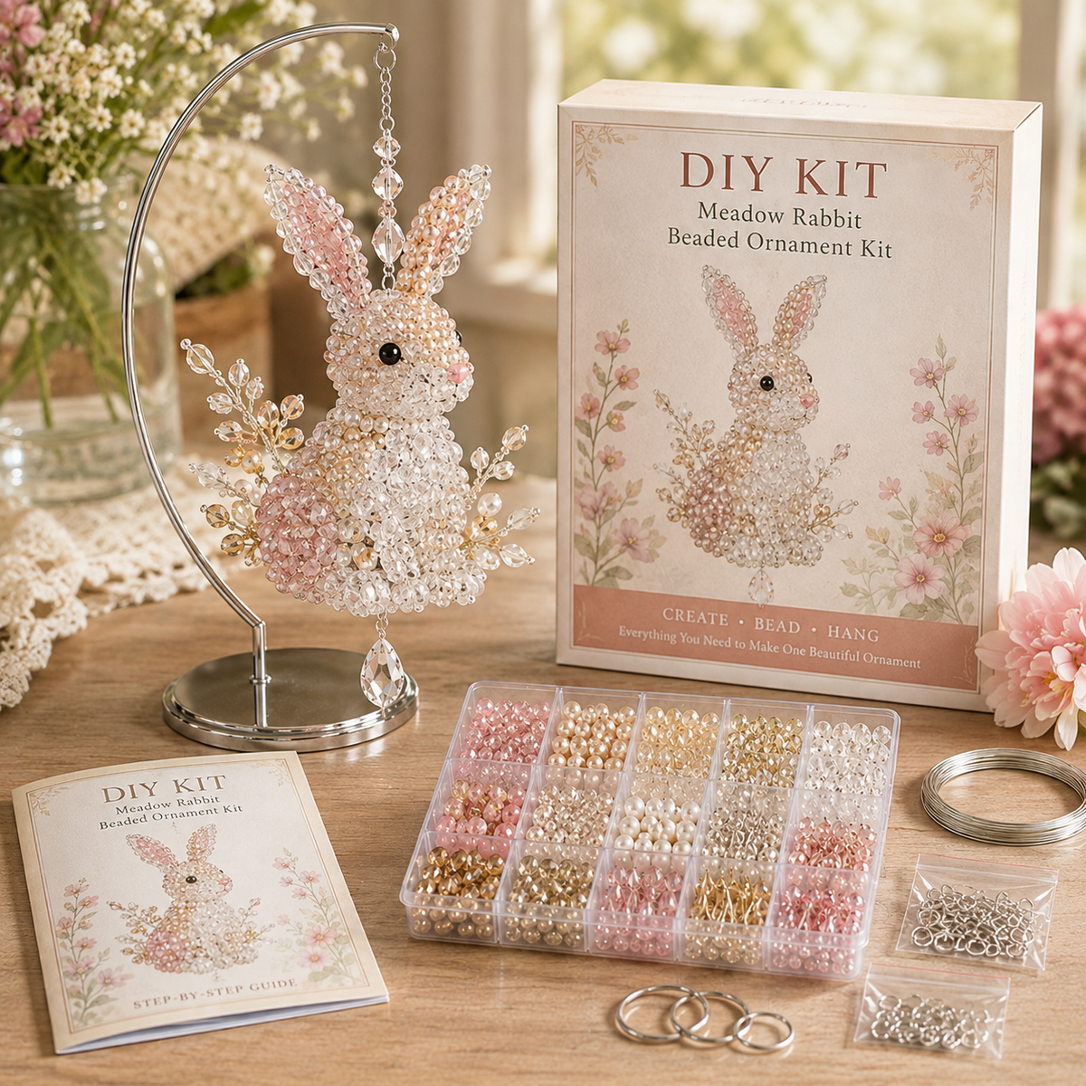 🔥Buy 3 Get 1 Free🎁DIY Crystal Beaded Suncatcher Kit – Handmade Ornament Gift for Craft Lovers 🎁