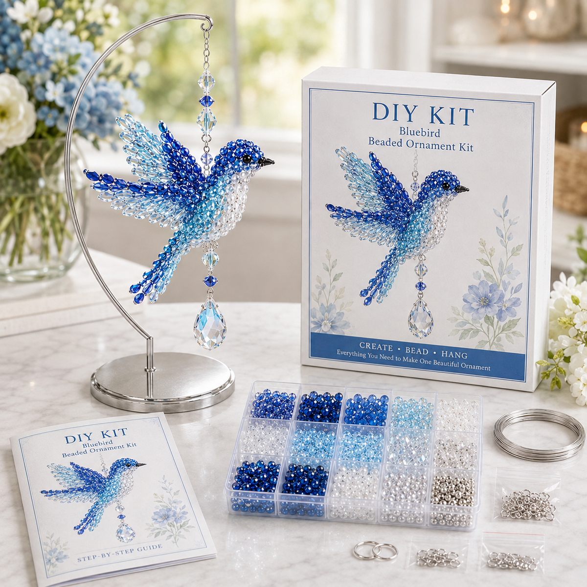 🔥Buy 3 Get 1 Free🎁DIY Crystal Beaded Suncatcher Kit – Handmade Ornament Gift for Craft Lovers 🎁