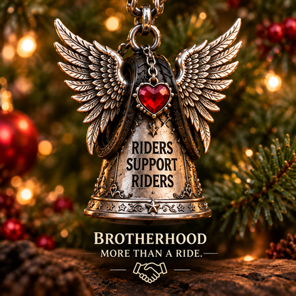 🏍️ Ride Safe Biker Christmas Bell Ornaments – Rider Spirit Holiday Decor 🔔🎄
