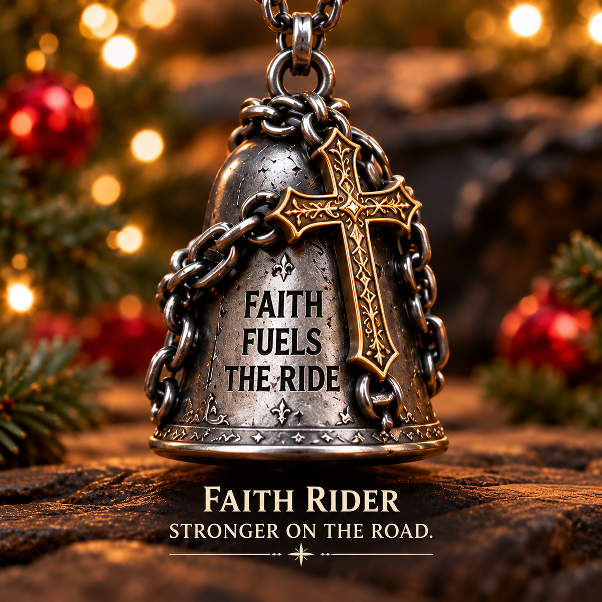 🏍️ Ride Safe Biker Christmas Bell Ornaments – Rider Spirit Holiday Decor 🔔🎄