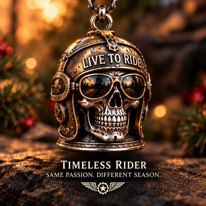 🏍️ Ride Safe Biker Christmas Bell Ornaments – Rider Spirit Holiday Decor 🔔🎄
