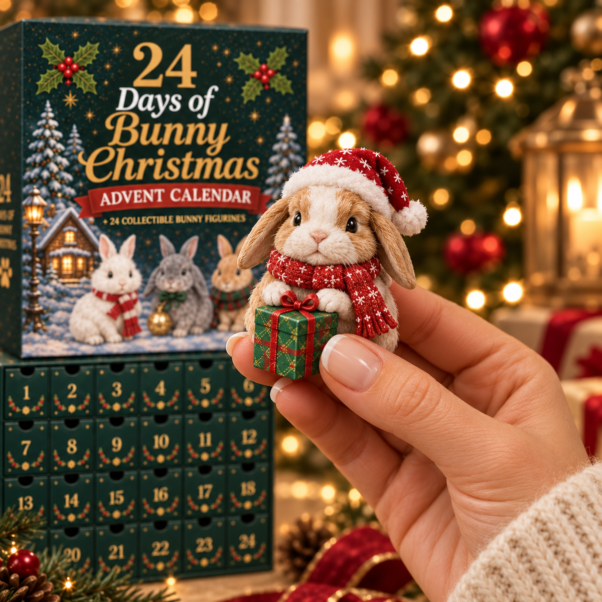Bunny Christmas gift presentation