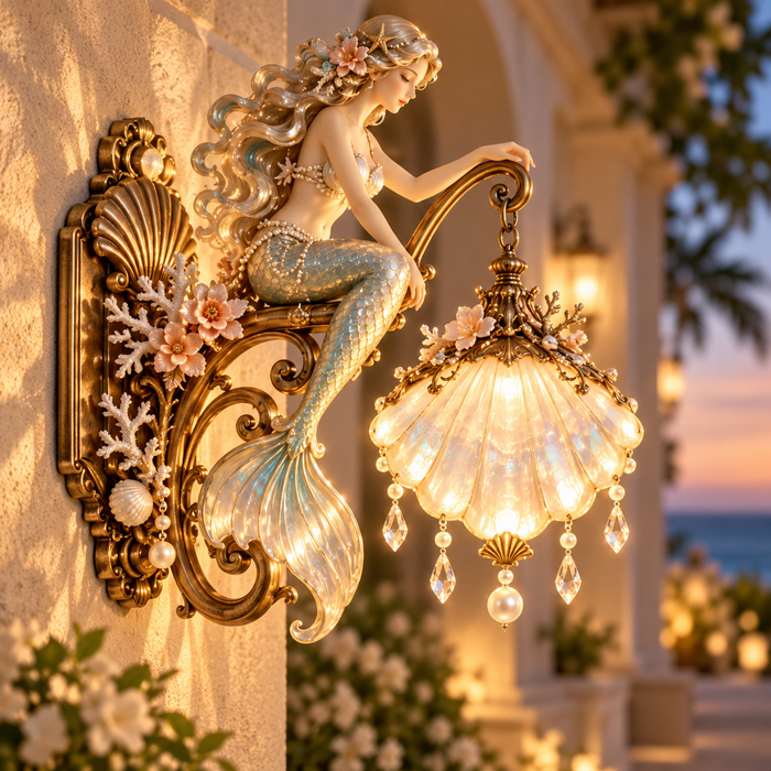 Mermaid wall light