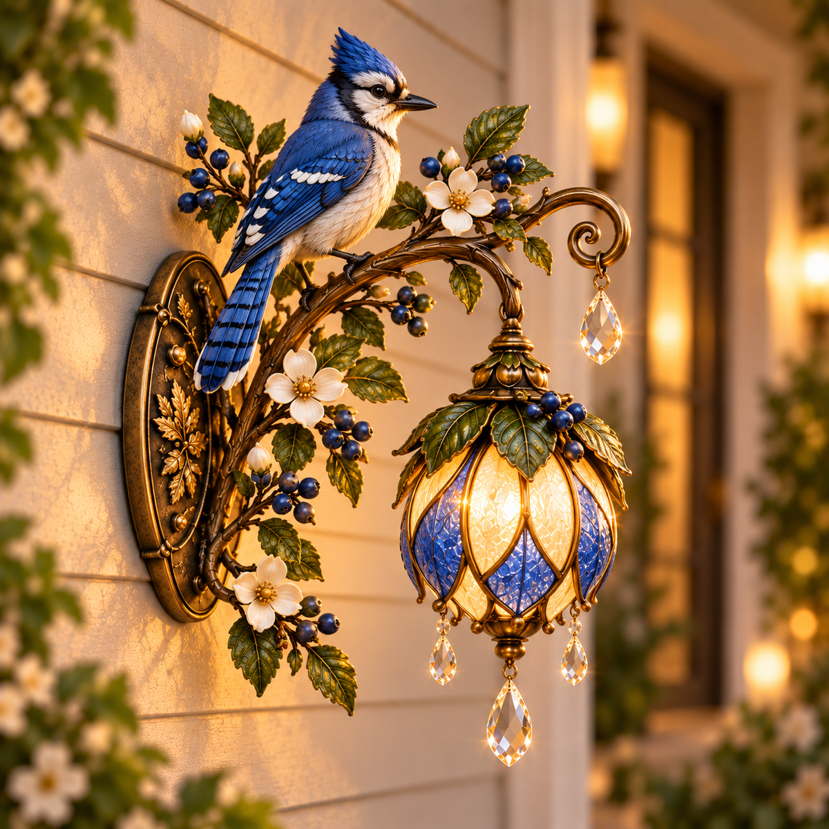 ✨ Enchanted Forest Outdoor Wall Light – Animal & Fairy Sconce Collection