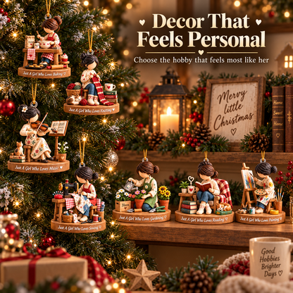 Hobby Christmas Ornament for Her – Painting, Baking, Knitting & Music Collection