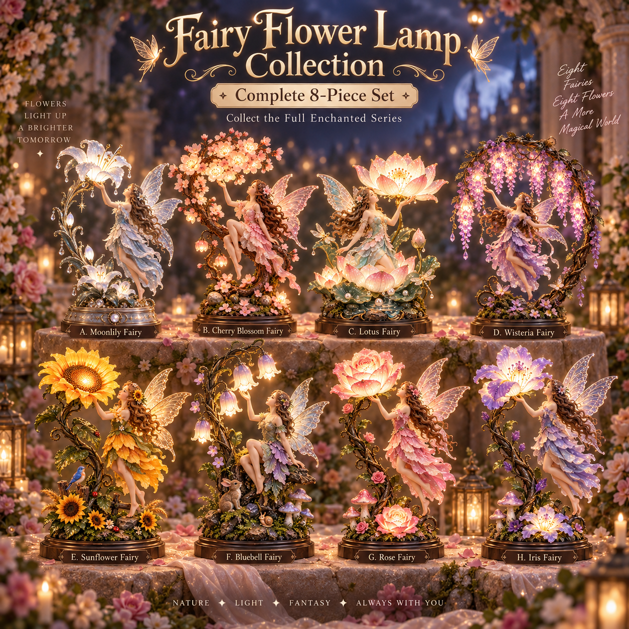 🌙✨ Fairy Flower Night Light – Enchanted Floral LED Lamp for Cozy Home Décor