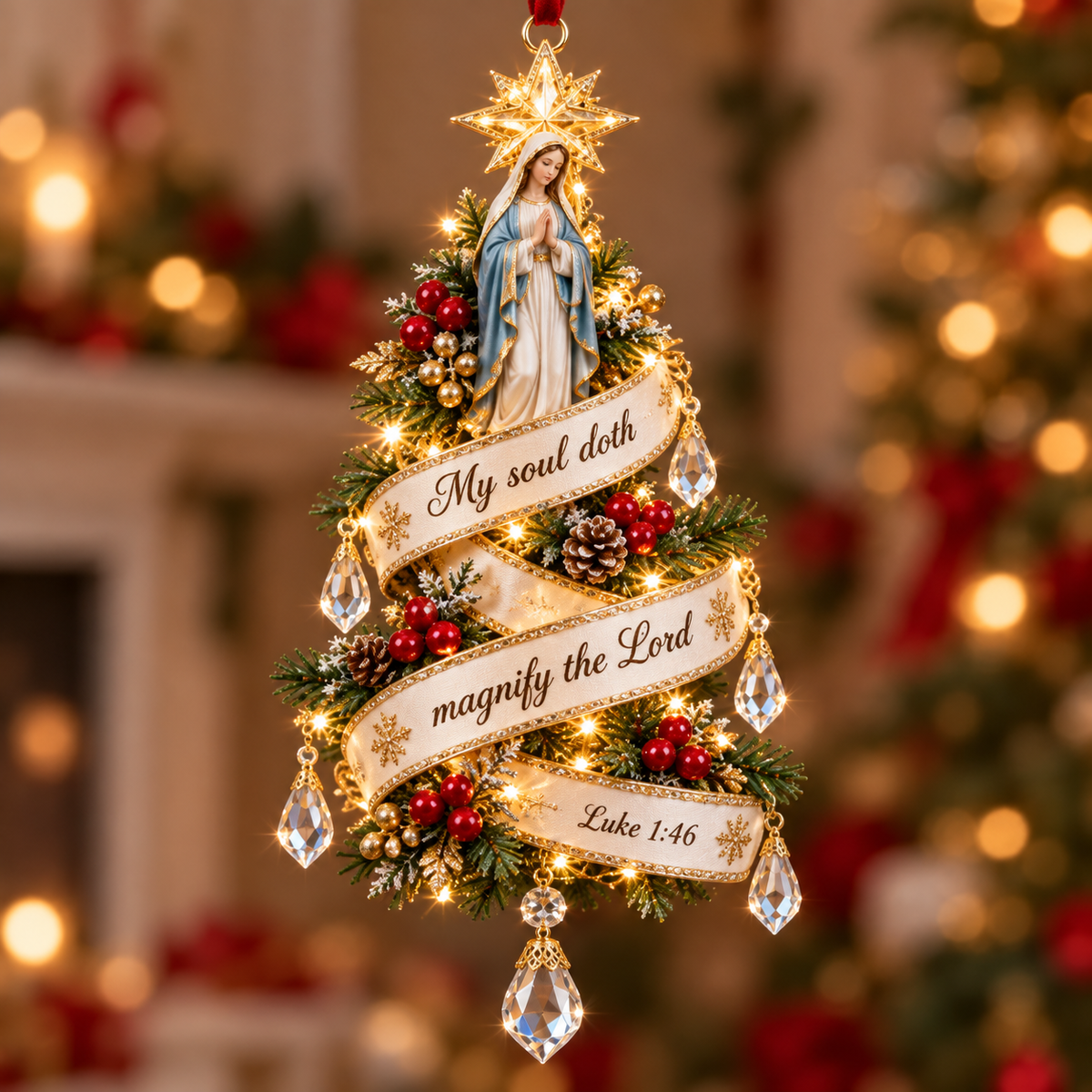 ✝️Christian Bible Verse Christmas Ornament – Faith-Inspired Hanging Decor 🎄