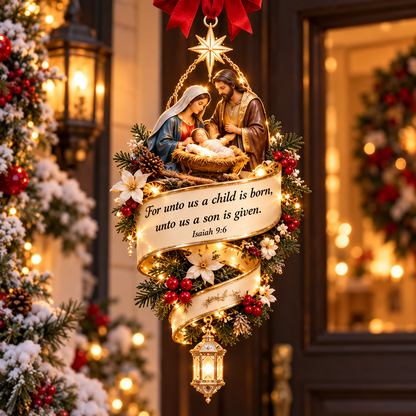 ✝️Christian Bible Verse Christmas Ornament – Faith-Inspired Hanging Decor 🎄