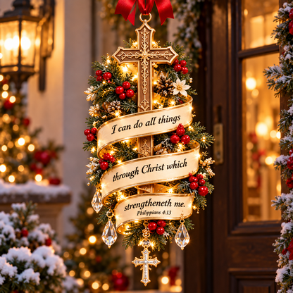 ✝️Christian Bible Verse Christmas Ornament – Faith-Inspired Hanging Decor 🎄