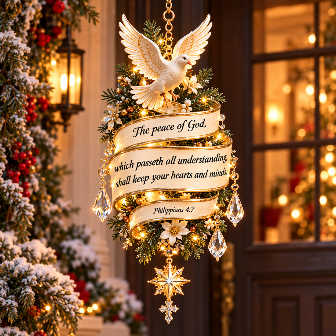 ✝️Christian Bible Verse Christmas Ornament – Faith-Inspired Hanging Decor 🎄