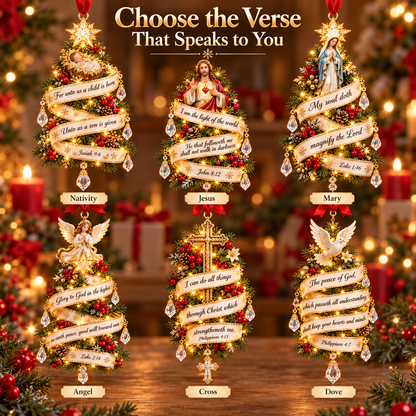 ✝️Christian Bible Verse Christmas Ornament – Faith-Inspired Hanging Decor 🎄