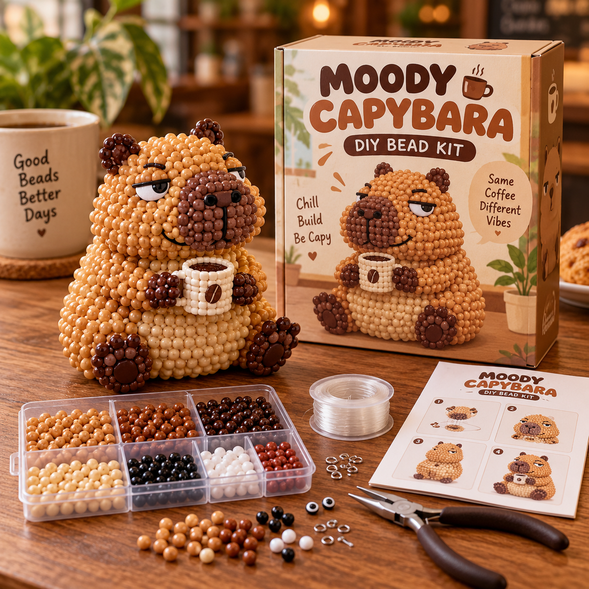 😂🐾Funny Animal DIY Bead Kit – Build Your Own Moody & Chaotic Creatures 🦊🦙